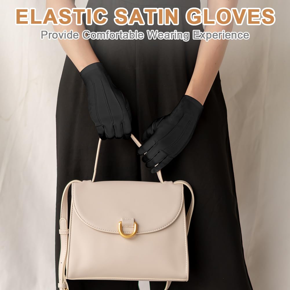 Aomig Short White Gloves White Gloves for Men & Women - Image 4