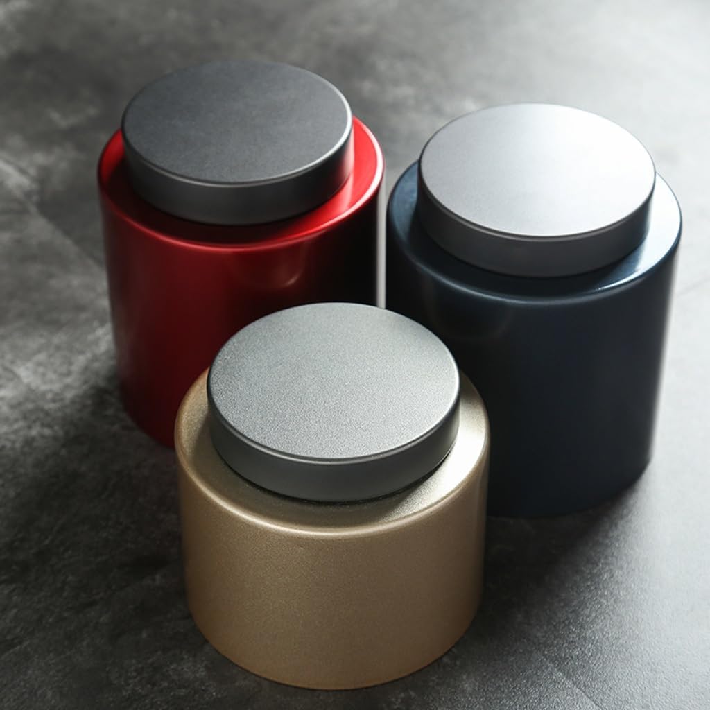 SONGCHAO Sugar Jar Metal Tea Cans, Seamless Tinplate, Sealed Storage, Desktop Ornaments Tea Canister