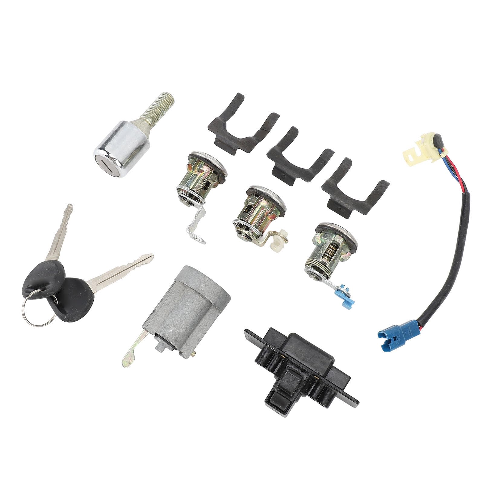 Set di Chiavi per Cilindro Serratura Completa per Auto MR259111 Sostituzione per Pajero Montero 2° Dal 1990 Al 2004, Parte dell'articolo di Controllo Garantisce Che MR259744 Sostituisca il