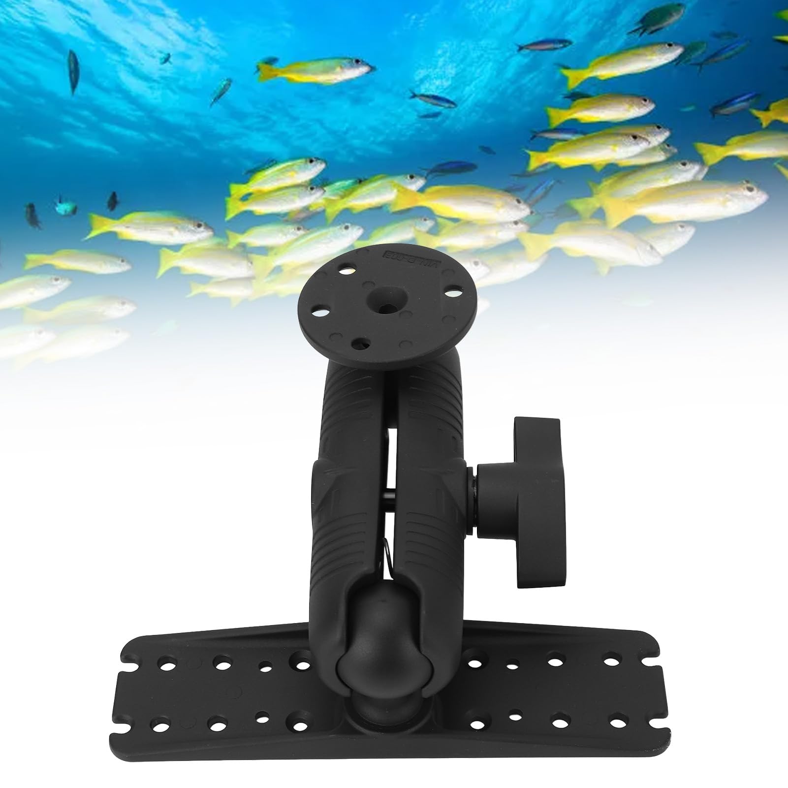 SUNGOOYUE Base di Montaggio per Ecoscandaglio con Sfera in Gomma Premium, Supporto Elettronico Marino Universale per Kayak da Barca