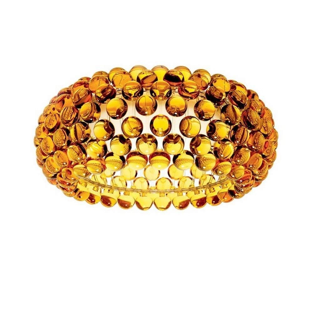 SXECAEPS Modern creative chandelier Modern Crystal Bead, Creative Art Decoration, Light for Restaurant, Cafe, Dining Table, Ceiling Lamp, Lampshade/Oro/D:35Cm