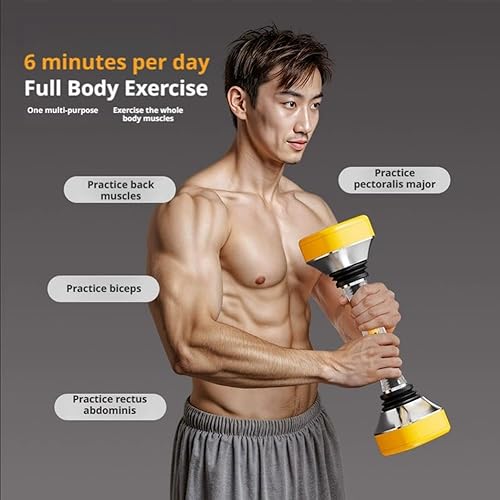 Miniatura 4 de Shaking Dumbbells, Fitness Weight Equipment for Man Women Vibrating Exercise Dumbbell for Arms, Shoulders & Core, Lightweight Abs Workout Equipment