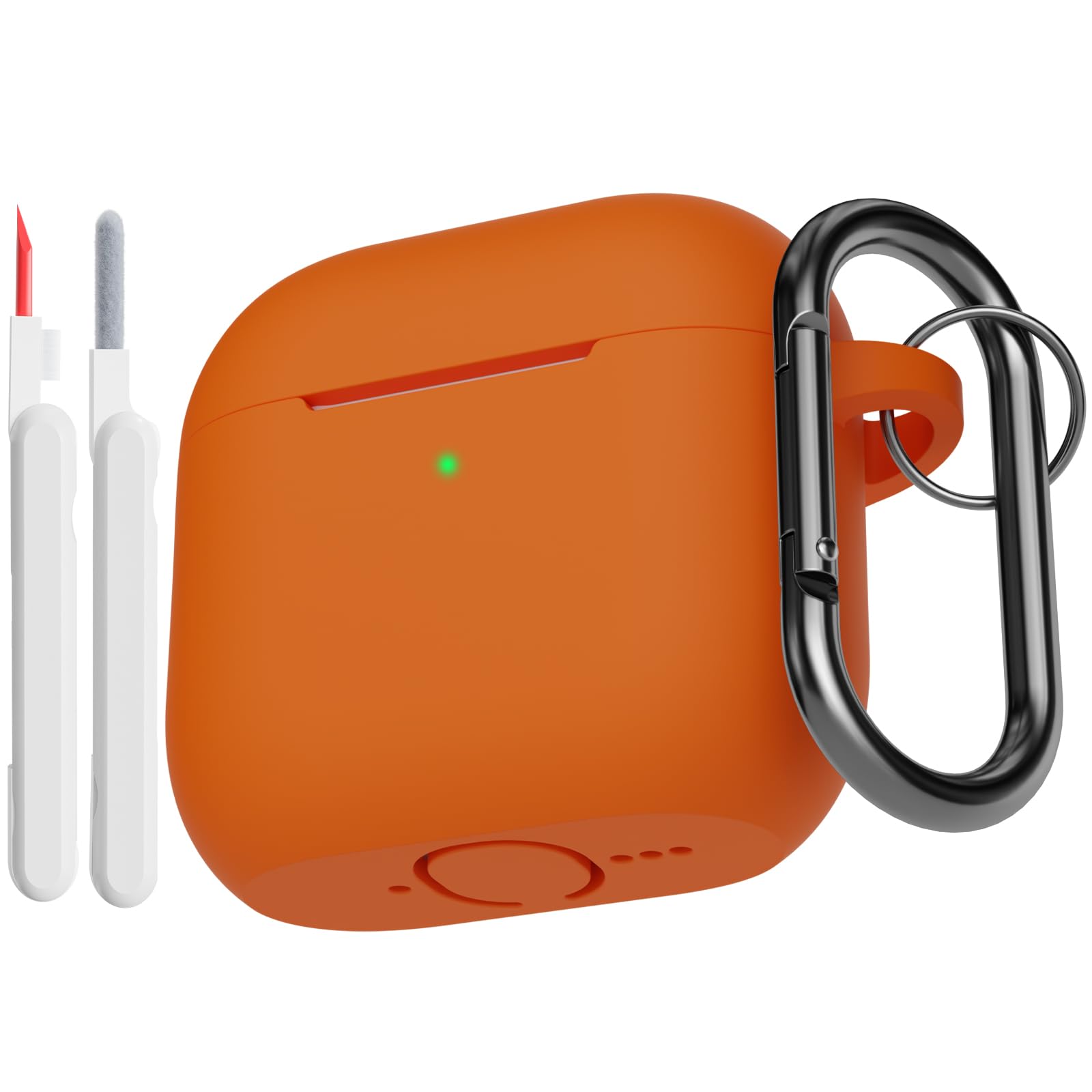 KOKOKA Funda de Silicona Compatible con AirPods Pro 3.ª Generación con Kit de Limpiador, Anti-rasguños, Anti-Polvo, Funda Case Silicona para AirPods Pro 3 con Mosquetón, LED Frontal Visible, Negro — view 54