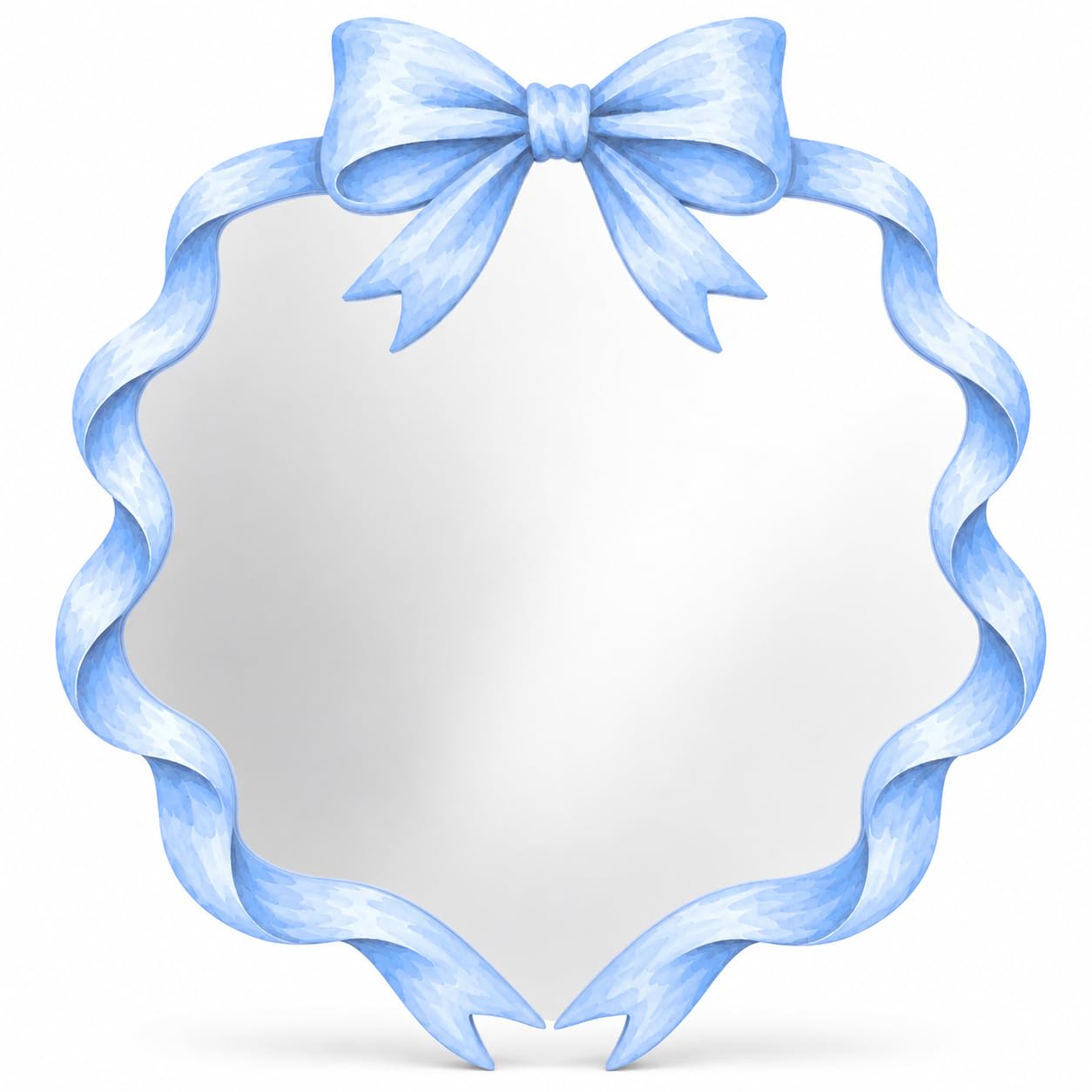 Gosodeny Blue Bow Mirror Locker Accessories Magnetic Coquette Mirror Organizer for Locker Decor Back to School Essentials Cute Bow Decor for Locker Organization Back to School Essentials