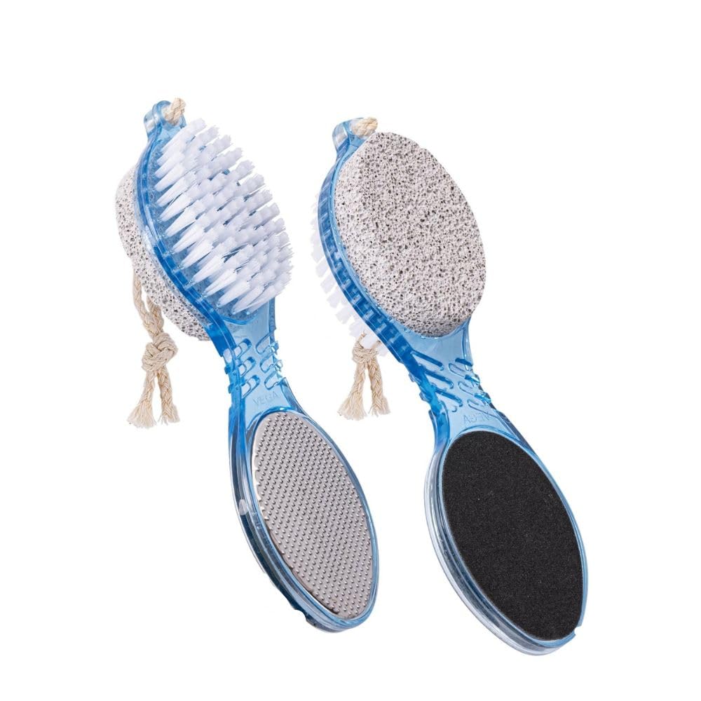 4-in-1 Foot Pedicure Tool | Callus Remover, Pumice Stone, Cleansing Brush & Emery File-image-3