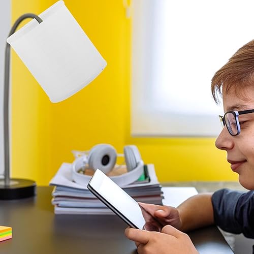 Miniatura 5 de Pantalla de lámpara de tambor s pantalla de lámpara para lámparas de mesa Simple Metal Shell blanco