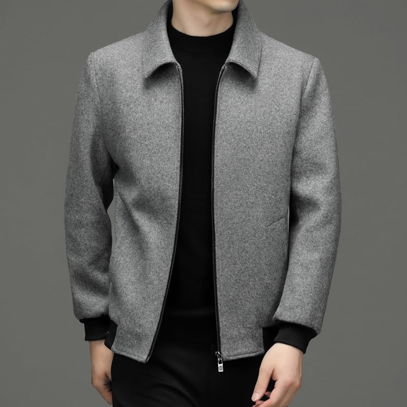 Spring and Autumn Men's Jacket, Collar Casual Middle-aged and Elderly Professional Dad's Suit2
