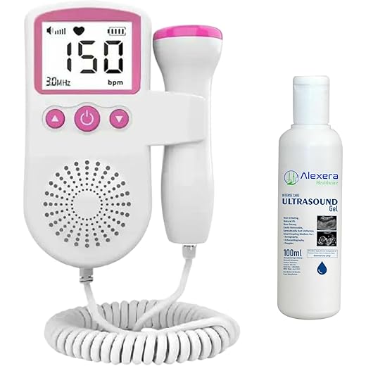ALEXERA Fetal Doppler with Speaker Pocket Size Pink