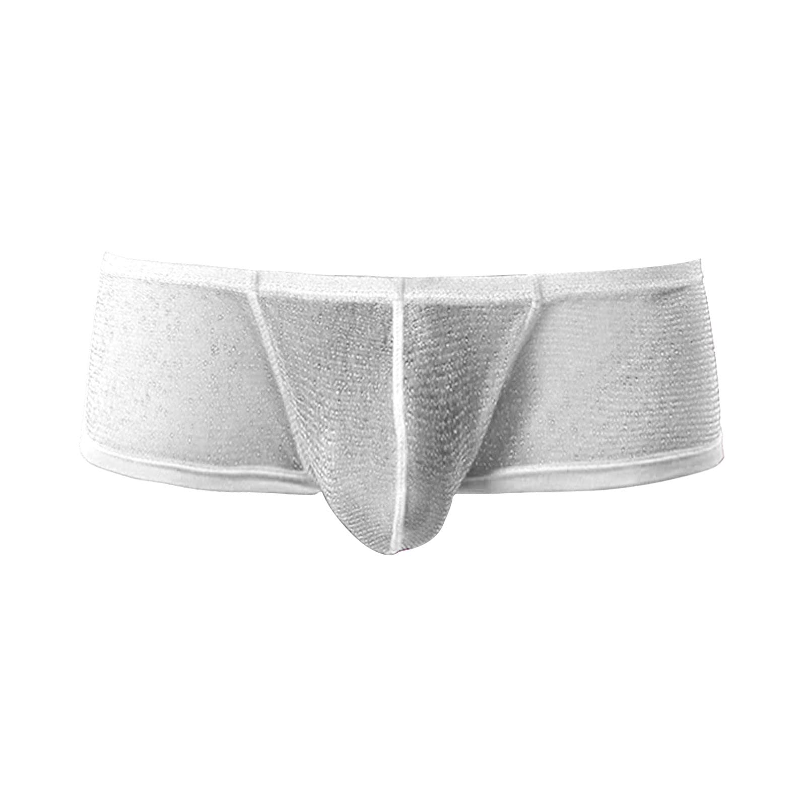 AMDOLE Men Brief Short Men's Solid Color U Raised Breathable Mesh Low Waist Men's Pants Small Flat Corner Pants V Shape Underwear