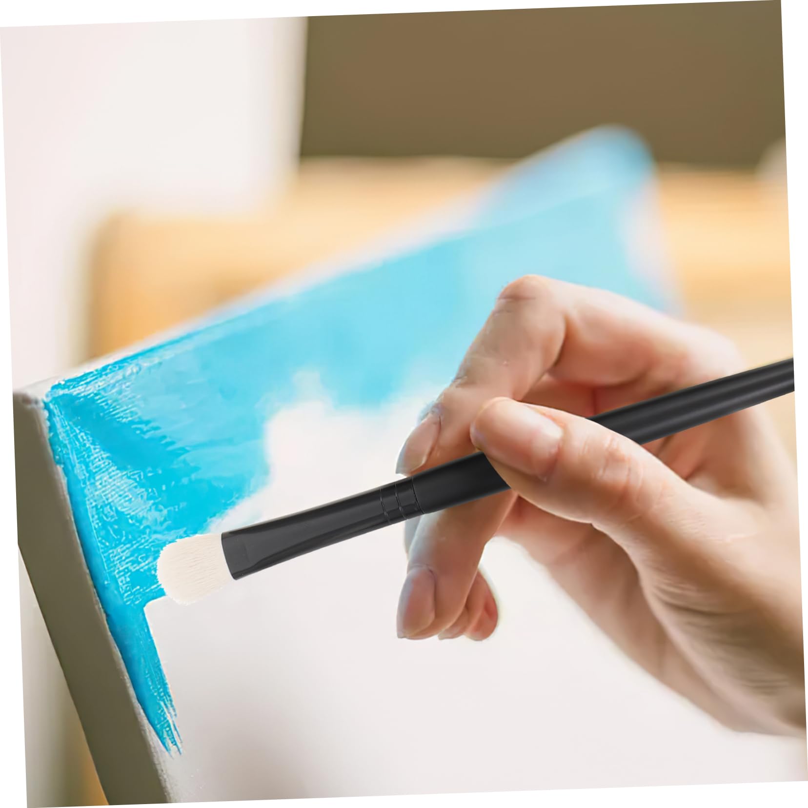 HOMSFOU 3 Set Penna Da Pittura Mestiere Pennello Per Vernice Lucida Sintetico Kit Mano Adulti Pennello A Punta Fine Pennelli Artigianali Numero Colore Alluminio 7 Pezzi * 3
