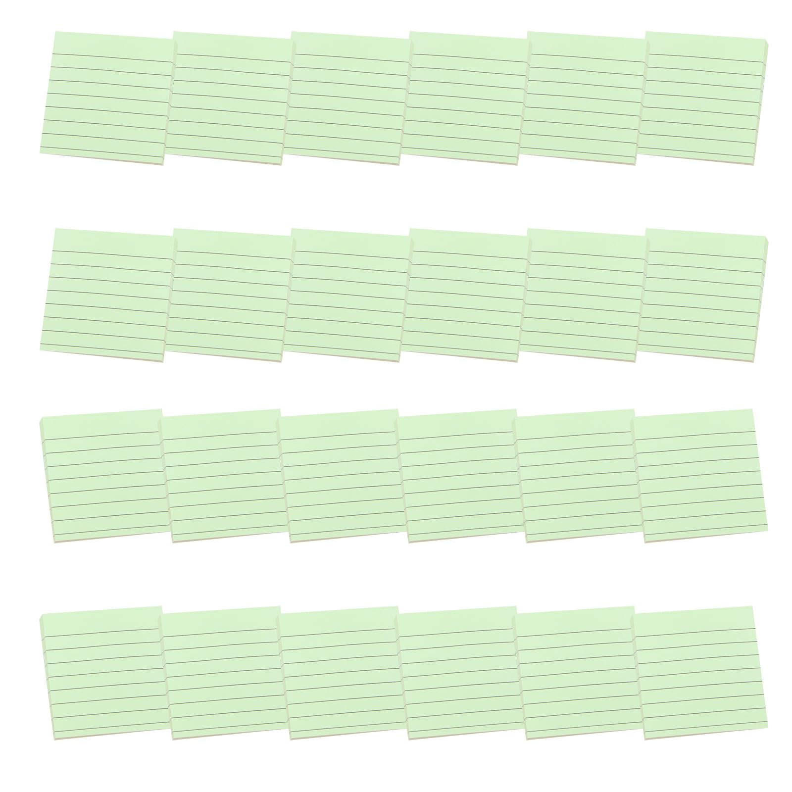 24 Pcs Writing Pad Lined Stickies Note Colorful Notepads Memos Simple Ruled Post School Office Supplies Multifunctional Memos