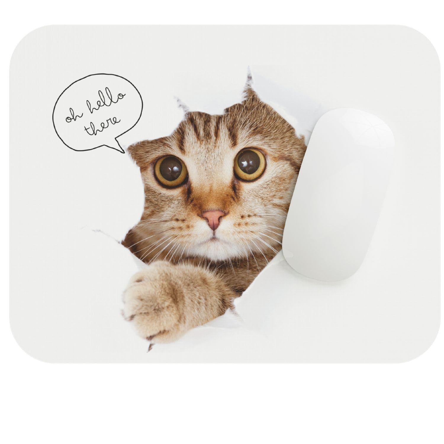 Premium Mouse Pad with Non Slip Back Side and High Precision Control for Office and Gaming (Cat)-image-49