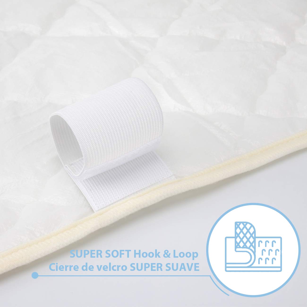 PEKITAS Lot de 3 matelas à langer imperméables pour bébé en fibre de bambou enroulable portable 35 x 70 cm