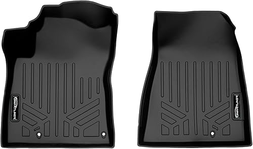 SMARTLINER Juego de alfombrillas negras de primera fila para todo tipo de clima, compatibles con modelos Kia NIRO PHEV y híbridos 2023-2024