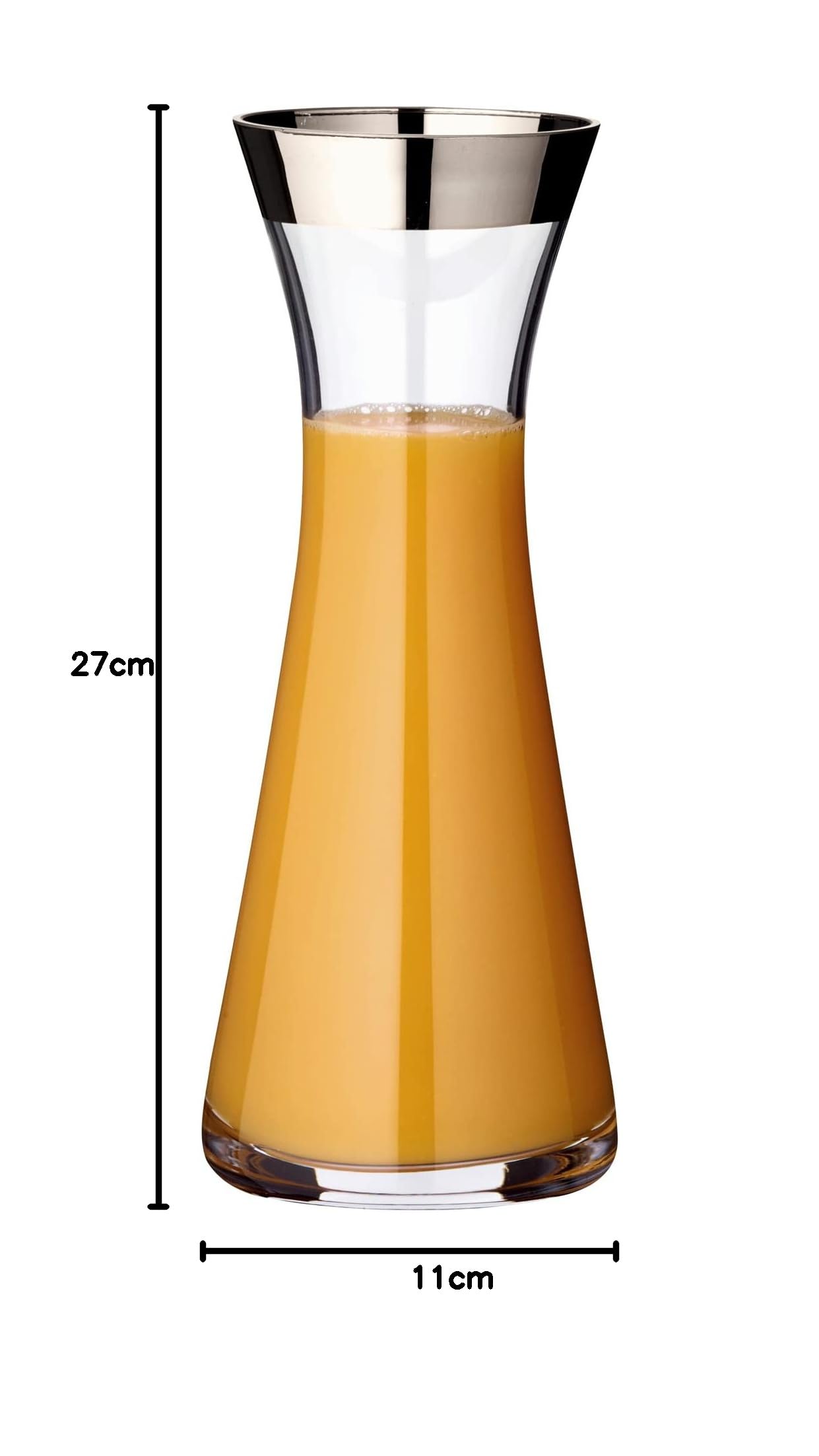 EDZARD Jarra "Hendrik" de cristal de platino, 0,8 litros, altura 27 cm