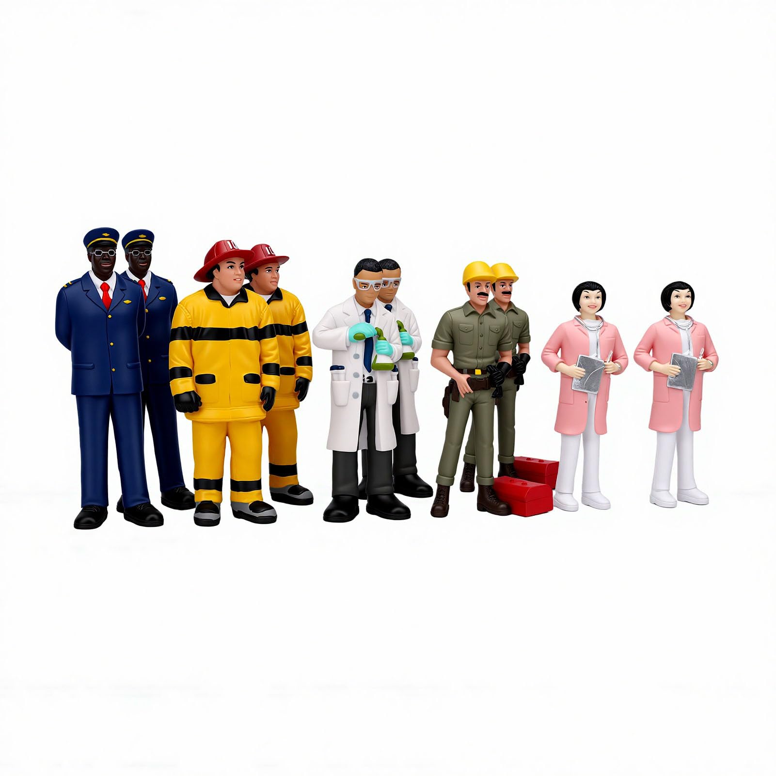 Matybobe Set de Figuras en Miniatura para Juego Imaginativo, Policía (5
