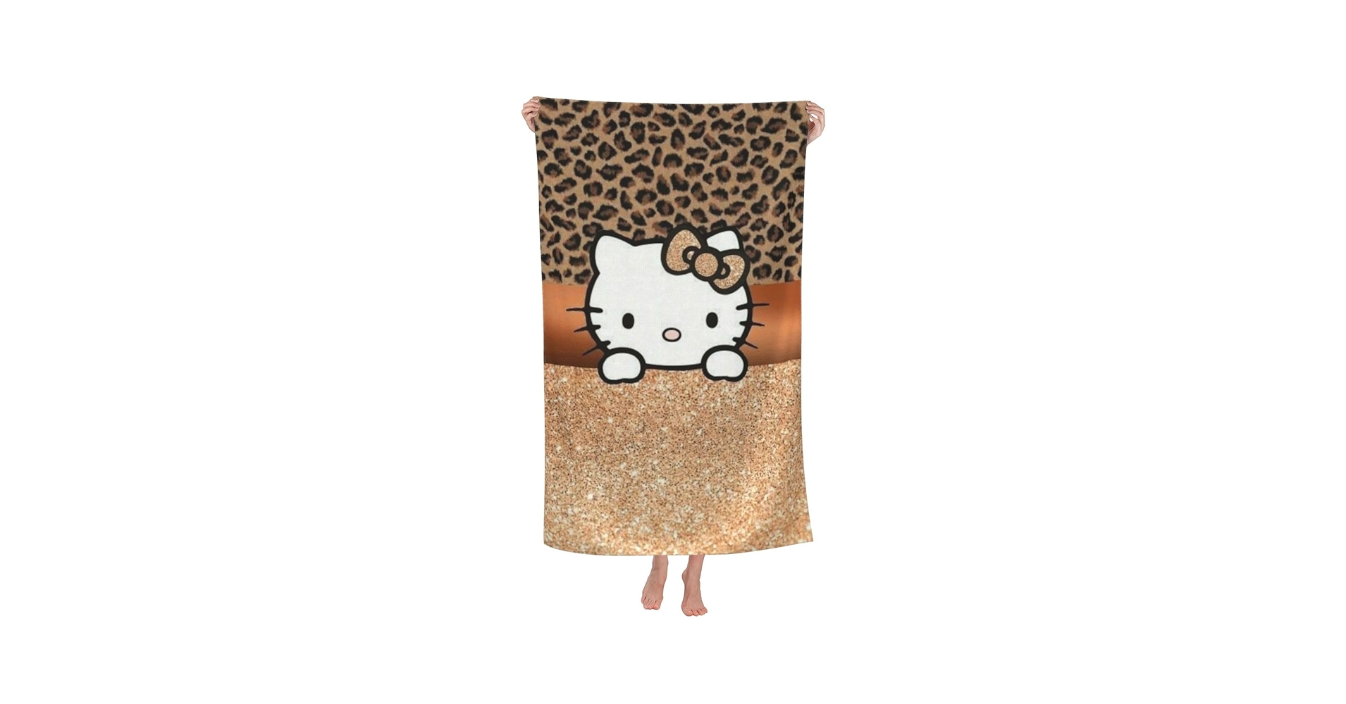 Amazon｜ハローキティ 豹柄 ヒョウ柄 アニメ バスタオル 大判