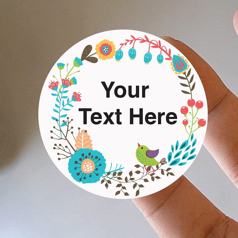 Packwith Design 1 Personalised Craft Labels Round Stickers With Waterproof Stickers For Artworks, Business And Multi Purpose Packwith® #E14-D1