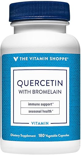 The Vitamin Shoppe Quercetina con bromelina, antioxidante que apoya un sistema inmunológico saludable para todas las estaciones (180 cápsulas)