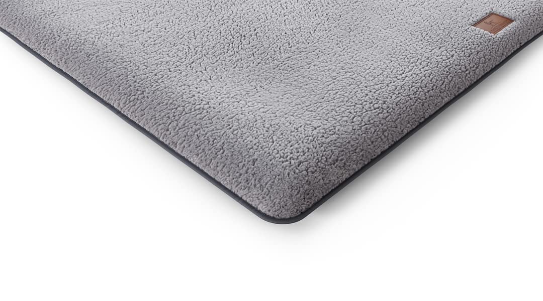 Knuffelwuff Tapis Douillet pour Chien, Calliope, en Peluche, 100 x 70 cm, Gris, Coussin pour Chiens de Grande, Moyenne et Petite Taille, pour la Maison, la Voiture, Le Camping-Car, la Caravane