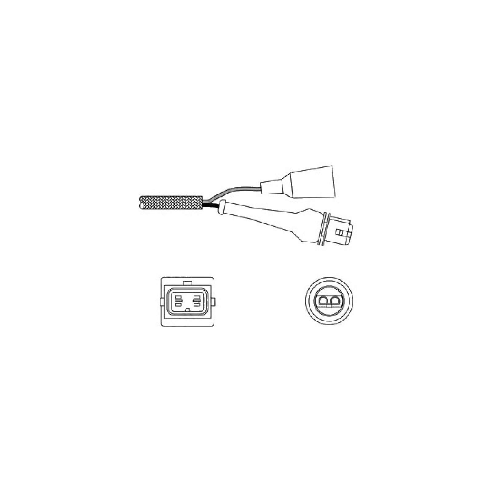 Sonde lambda chauffée DELPHI 1215mm pour optimiser la combustion VW Golf 2