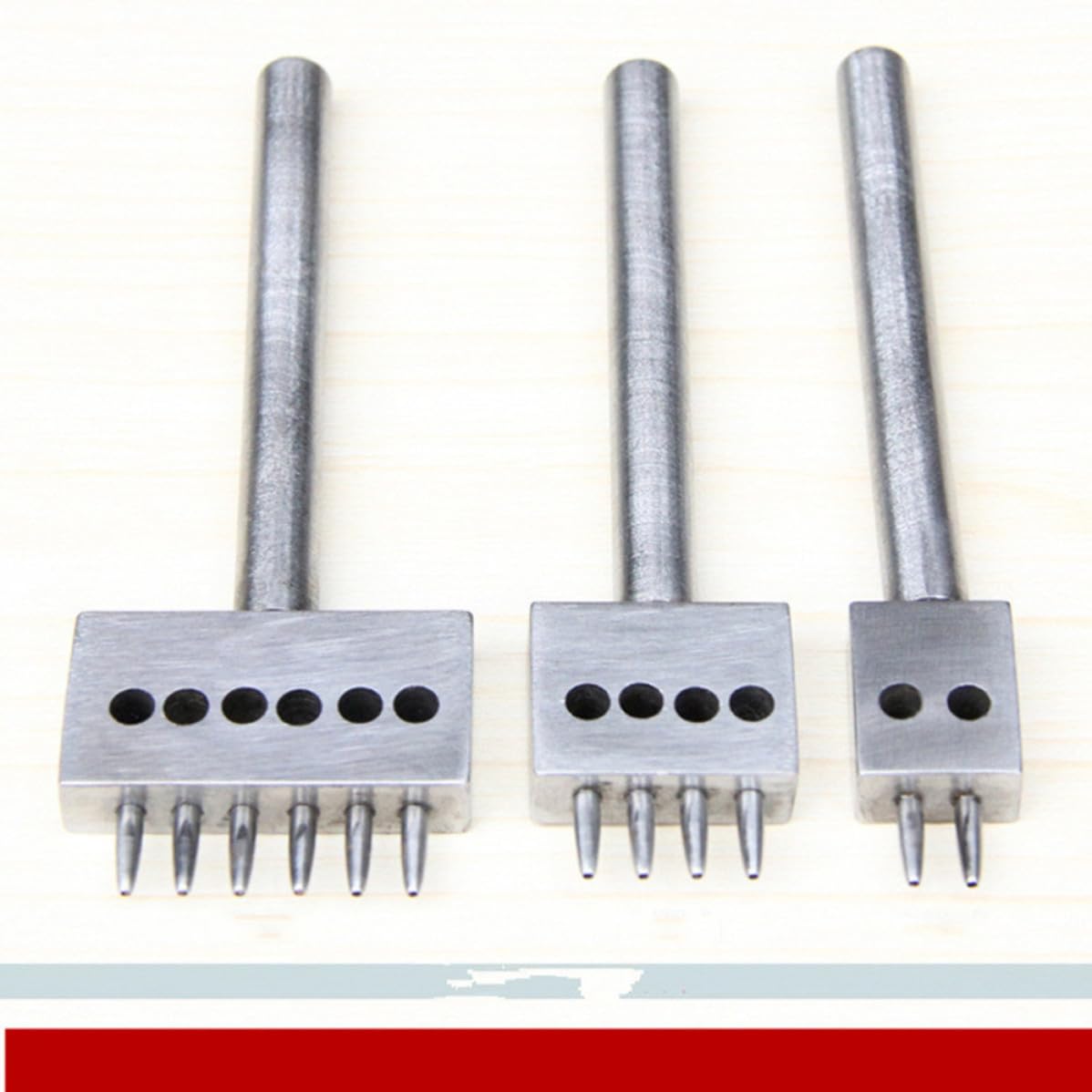 Leather Craft Tool Set Diamond Chisel Six Hole for DIY Punching