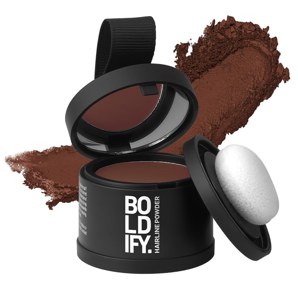 BOLDIFY Hairline Powder - Root Touch Up Hair Color for Gray Coverage - Bald Spot Concealing Hair Powder for Women and Men - 48-Hour Stain-Proof - Auburn