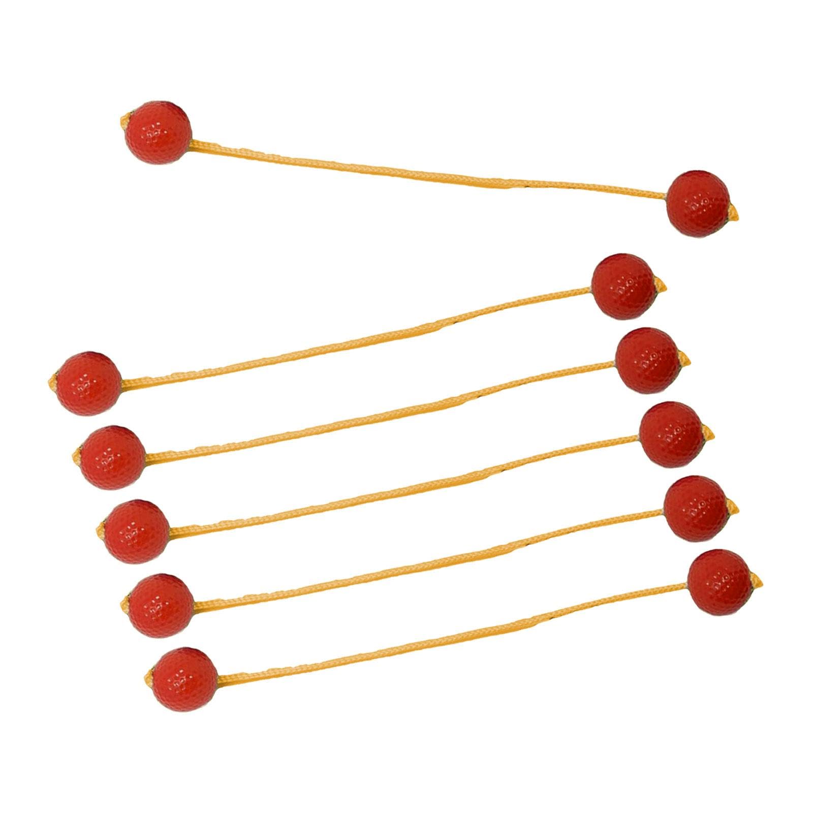 Menolana Ladder Balls Golf Tossing Ball Backyard Games for Kids Adults Family Throwing Games Sports Lawn Yard 4.2cm Ladder Toss Game, 6pcs Red