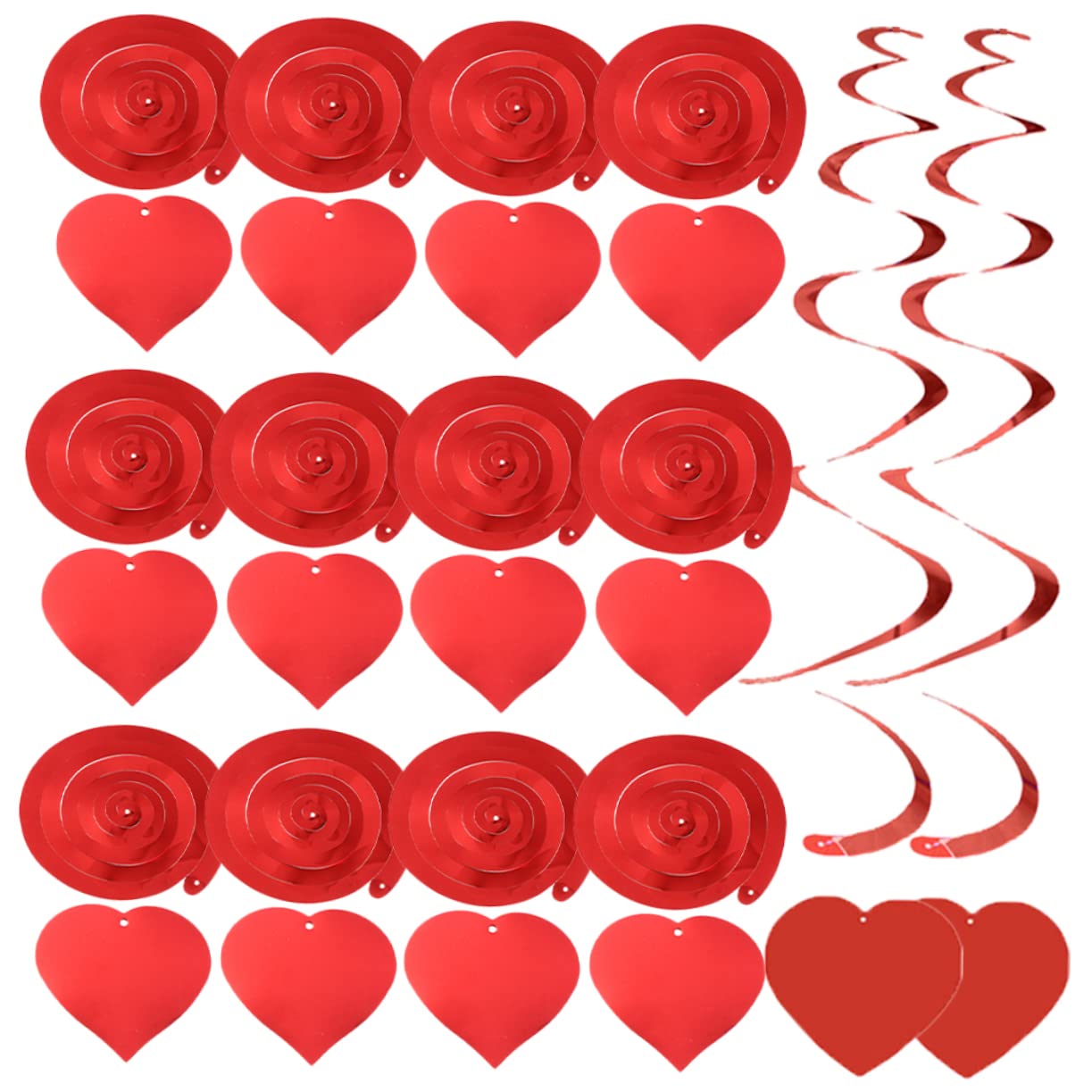 Abaodam 48stücke Teiliges Valentinstag Herz- Hängende Girlanden Für Romantische Feiern Langlebige Und Charmante Dekorationen Aus Hochwertigem Material Für Hochzeiten Und Partys
