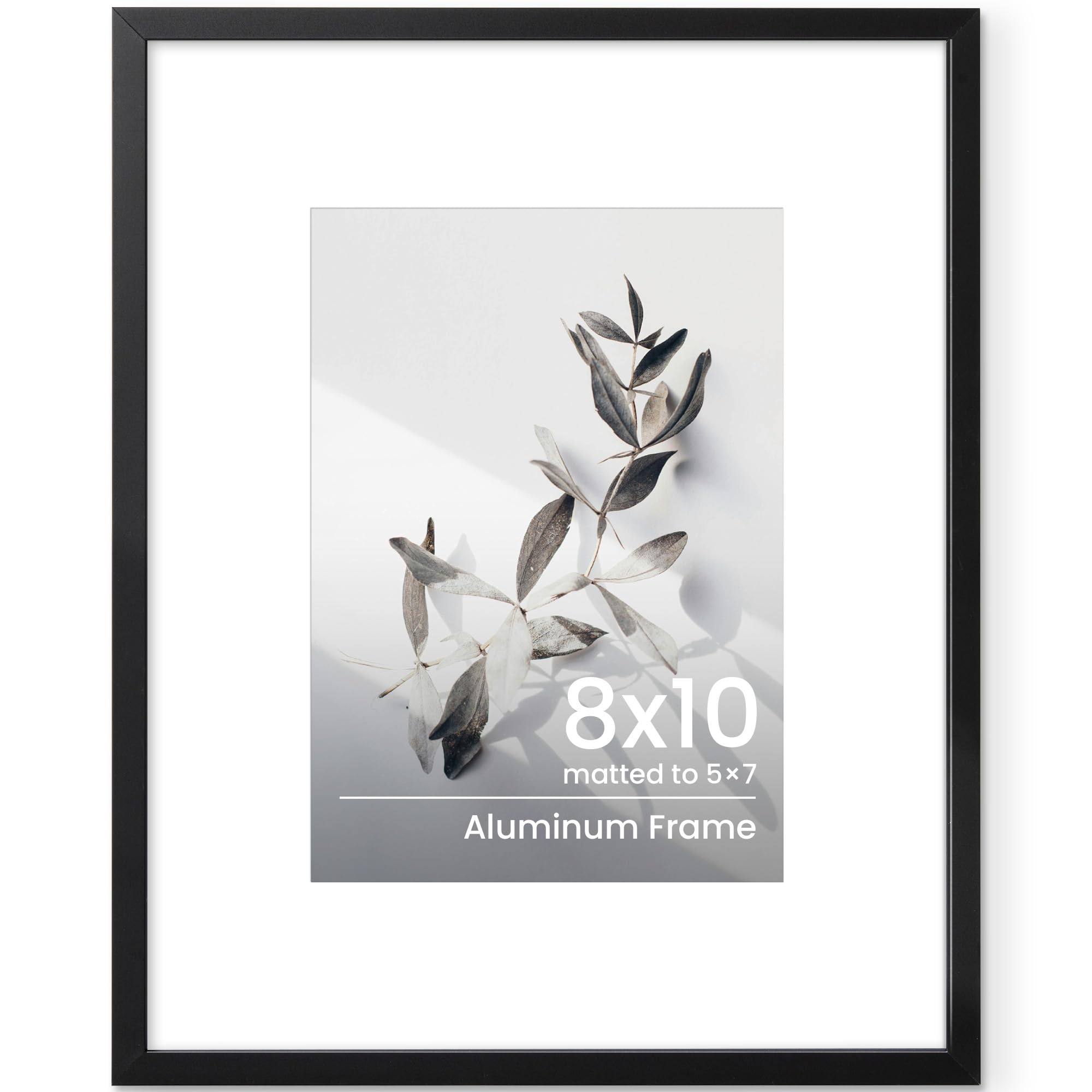 8x10 Picture Frame, Metal 8x10 inch Black Photo Frame