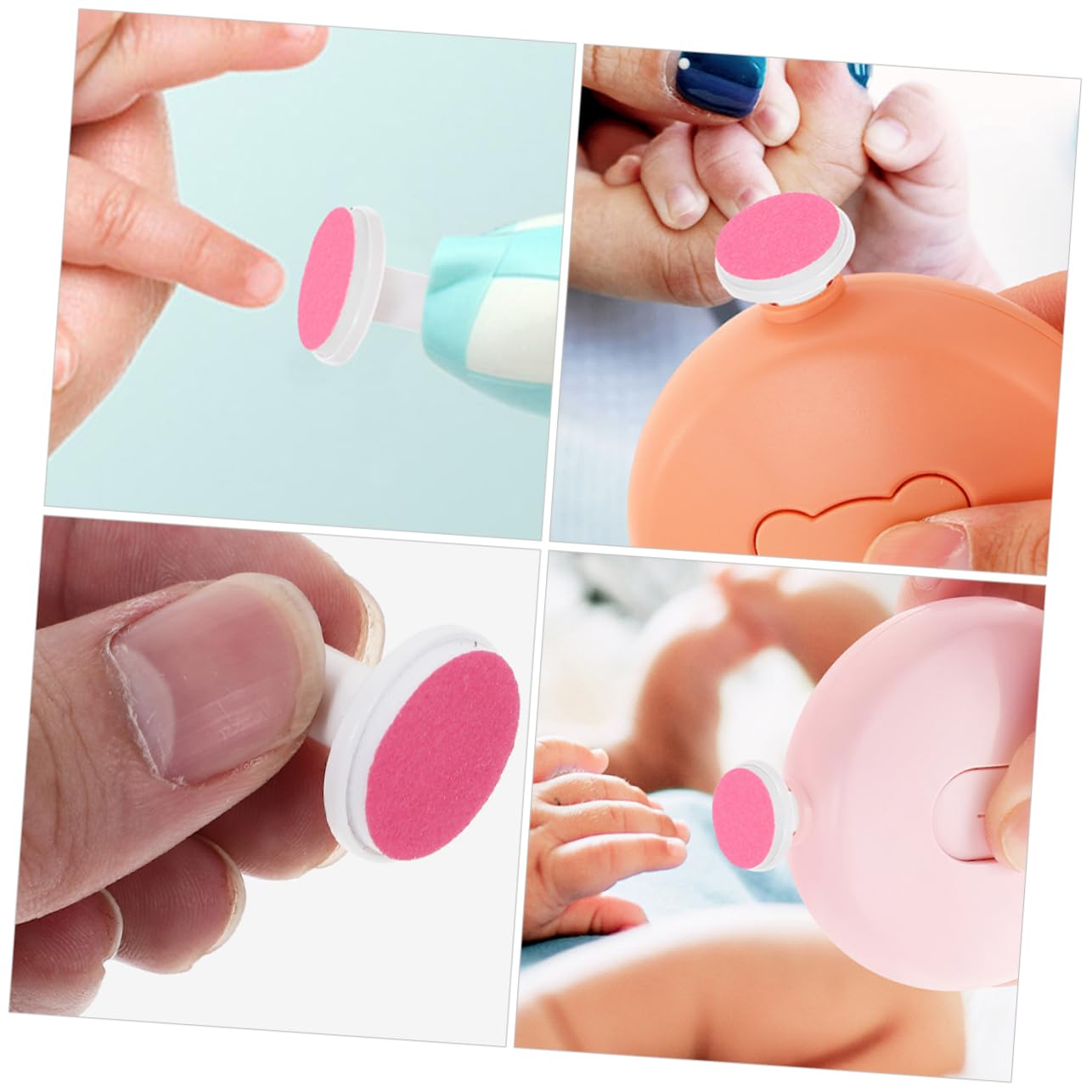 PartyKindom Nail Trimmer for Boys and Girls 24 Pcs Electric Nail File Pads Grinding Heads for Toddlers