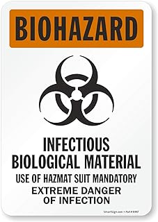 SmartSign - S-6668-EU-10 "Biohazard - Infectious Biological Material" Label | 7" x 10" Laminated Vinyl