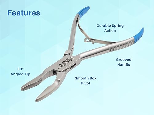 Miniatura 3 de ARTMAN INSTRUMENTS Blumenthal Bone Rongeur - Instrumento dental quirúrgico de punta curva de 30 grados, acero inoxidable, autoclavable, resistente