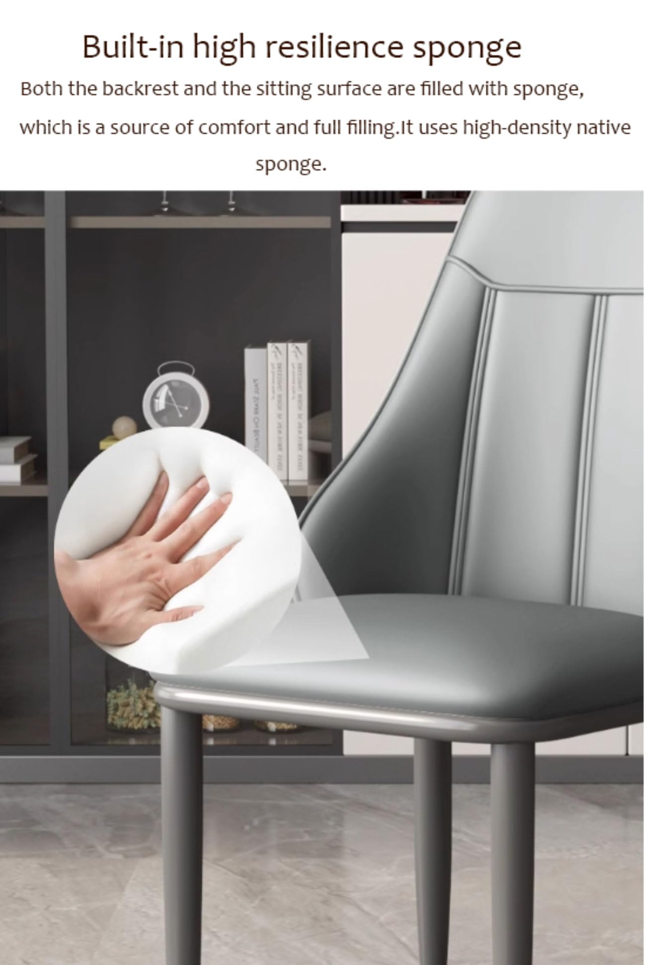 Set da 4 pezzi di accessori per capelli Luxus Esszimmerstühle mit Rückenlehne & Metallbeinen Elegante Küchenstühle für Esszimmer Schlafzimmer & Büro Komfortabel & Stilvoll