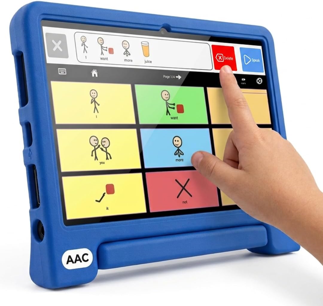 TalkingTiles AAC Device for Autism and Speech Therapy - Communication Tablet for Nonverbal, Speech Delay, and Non-Speaking Talker Tool - Alternative to PECS Cards and Speller Board