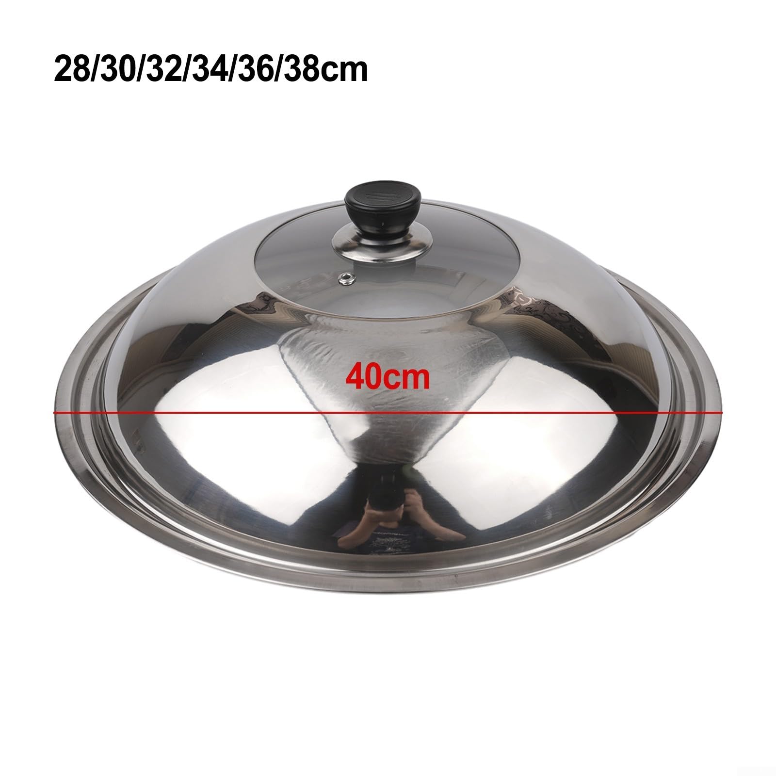 Couvercle en verre pour cocotte de 40 cm de rechange pour conserver la chaleur et cuire soigneusement