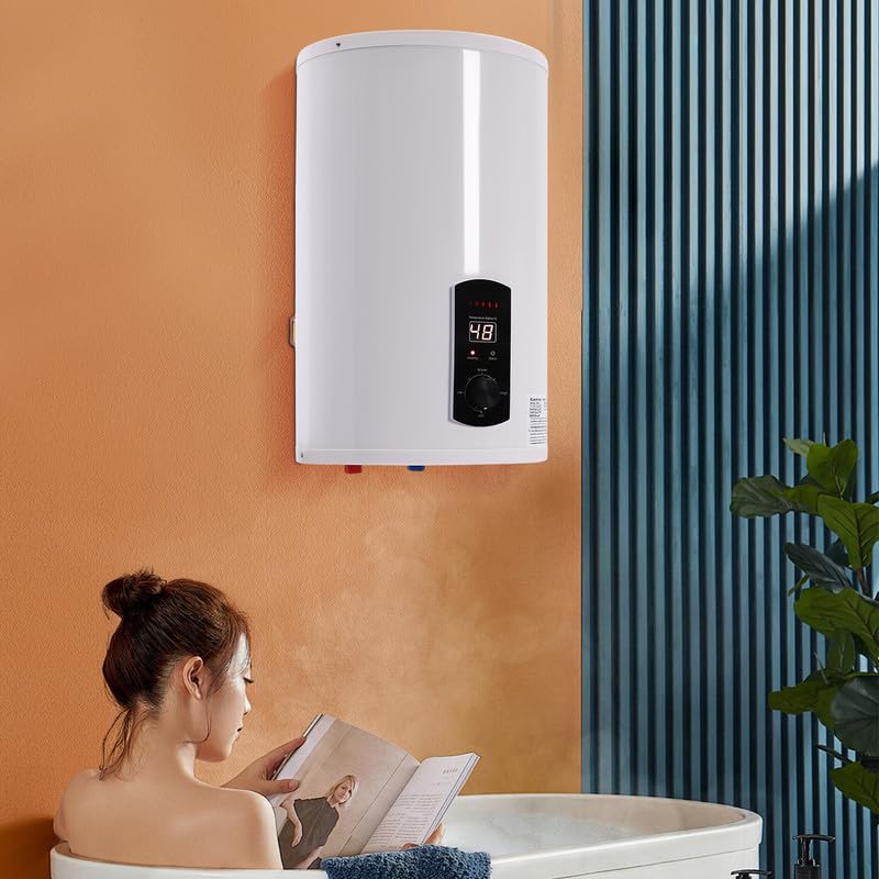 Calentador De Agua Eléctrico De 30 Litros Para Cocina Y Baño, Termo Eléctrico Compacto Con Indicador LED Y Control De Temperatura
