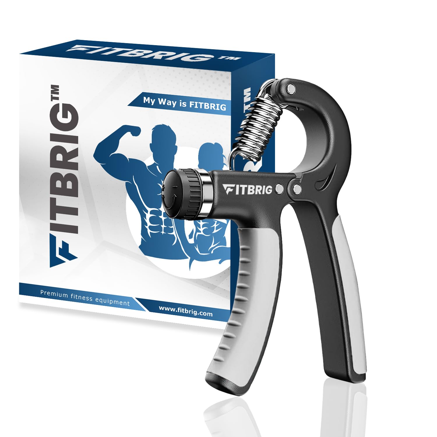 FITBRIG Professional Adjustable Hand Grip Strengthener Home Gym Workout Exercise Equipment Perfect for Finger & Forearm Hand Exercises & Strength Building for Men & Women (Grey) (B0CF9YYFX5) Amazon Price History, Amazon Price Tracker