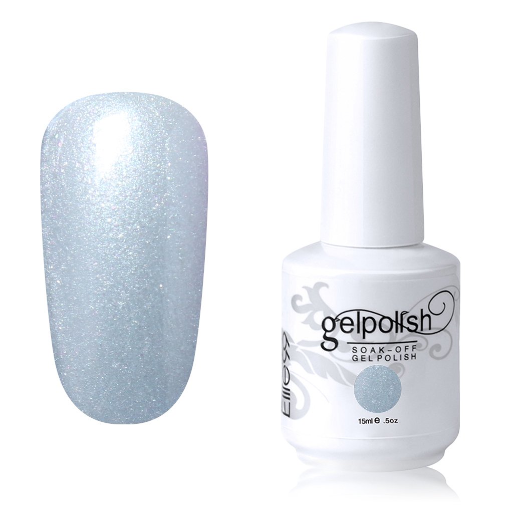 Elite99 Soak-off Gel Polish Lacquer Nail Art UV LED Manicure Varnish 15ml Pearl Light Grey 1362