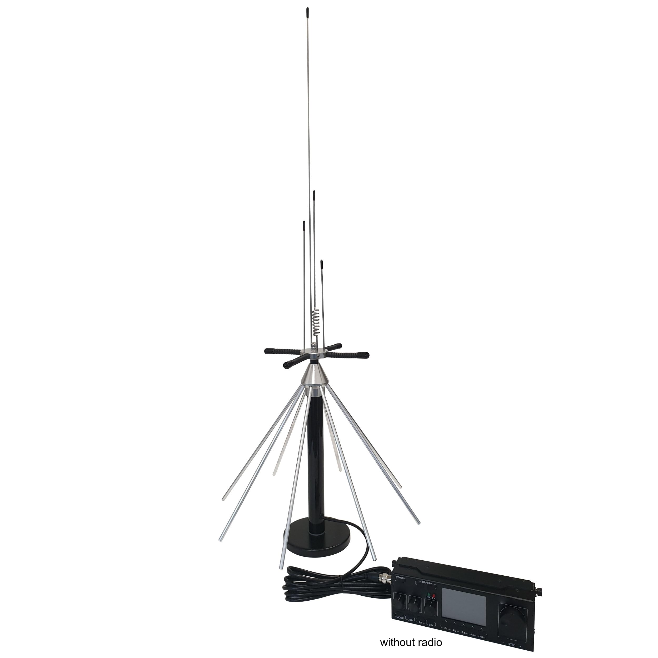 RTL-SDR Blog V4 (R828D) + Antenne Scanner de bureau SKYSCAN (25-2000 MHz) - Kit complet haut débit pour réception HF/VHF/UHF