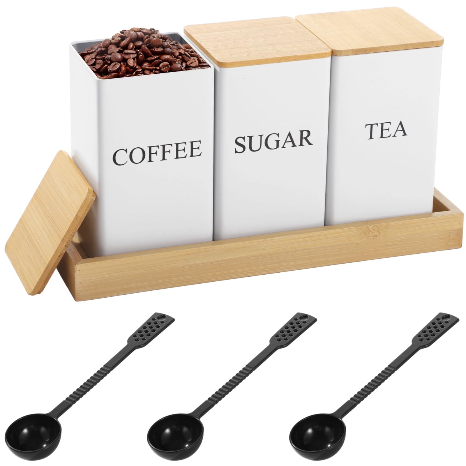 Boîtes à café thé sucre Homaisson pour une décoration de cuisine style ferme moderne
