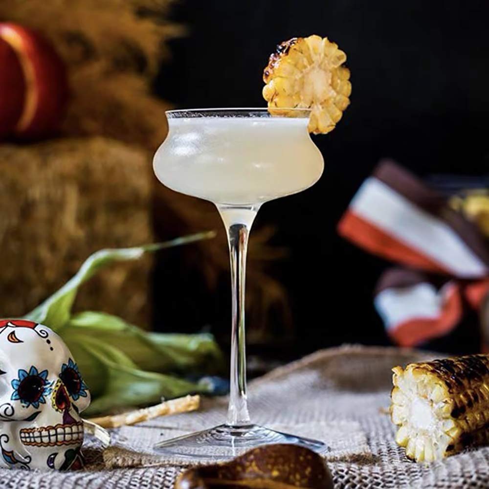 Designed Elegant Martini Glasses (Set of 2) Modern & Unique Crystal Glasses with Stem, Stemmed Glassware Set for Drinking Margarita and Mixing Colored Cocktails, Martini…