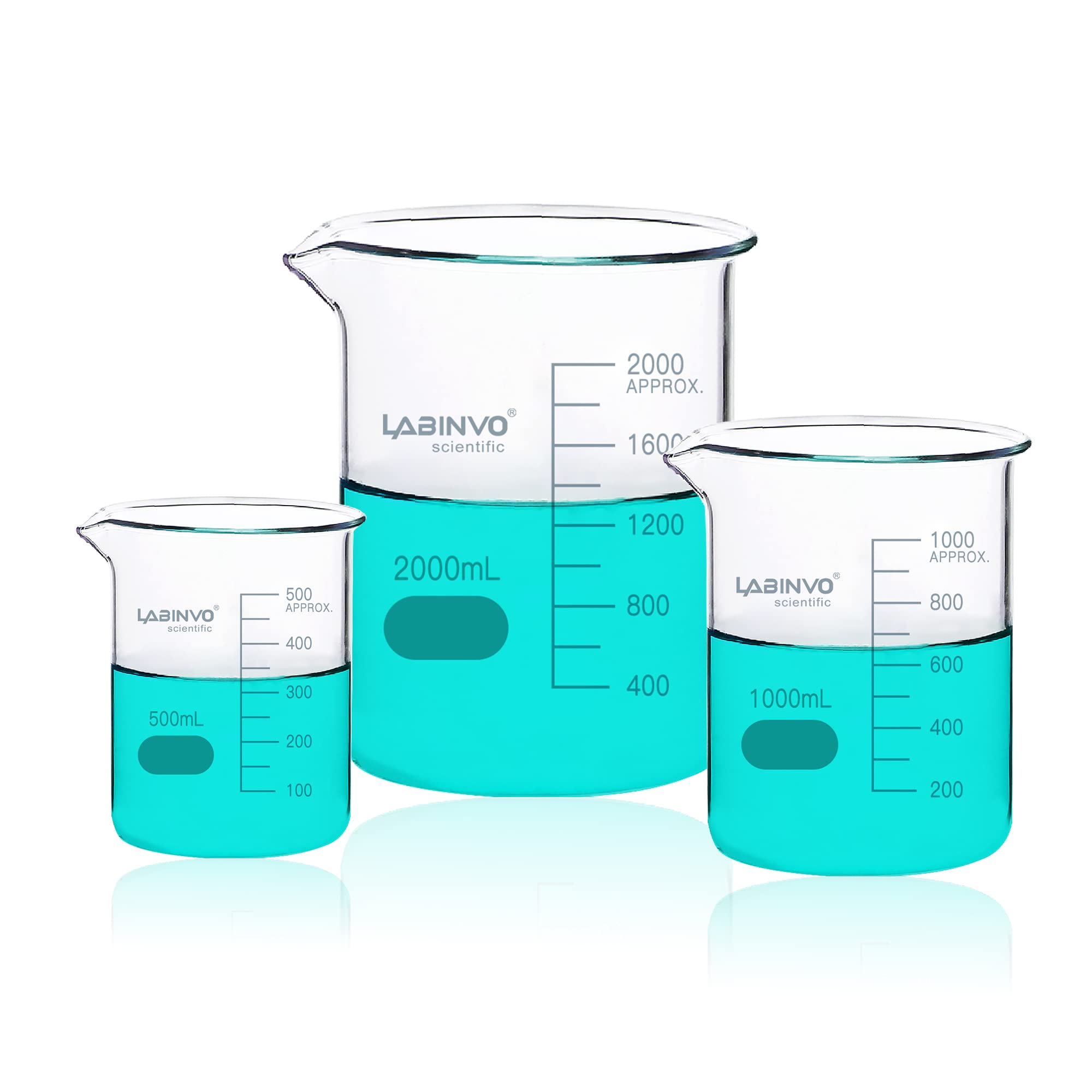 Low Form Graduated Glass Beaker, 6pcs of Vol.400ml, 3.3 Borosilicate Glass Beaker Set,IN-BKL400 — Amazon image 13
