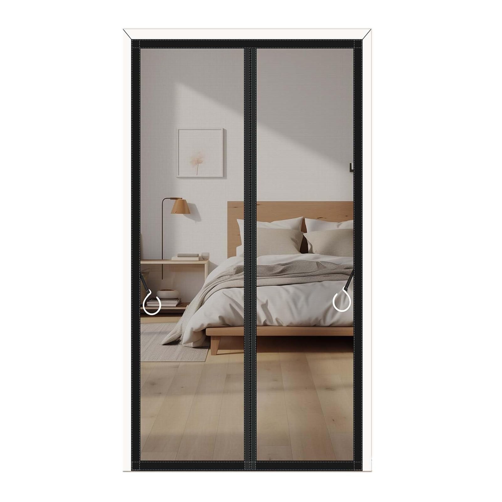 Rilpguyfxsn D Fly Screen Oor Curtain With Magnetic Closure, Effective Insect Protection For Balcony Oor & Home Access, Pet-Friendly, Easy To Assemble, Breathable & Flexible (, 120 X 210 Cm)