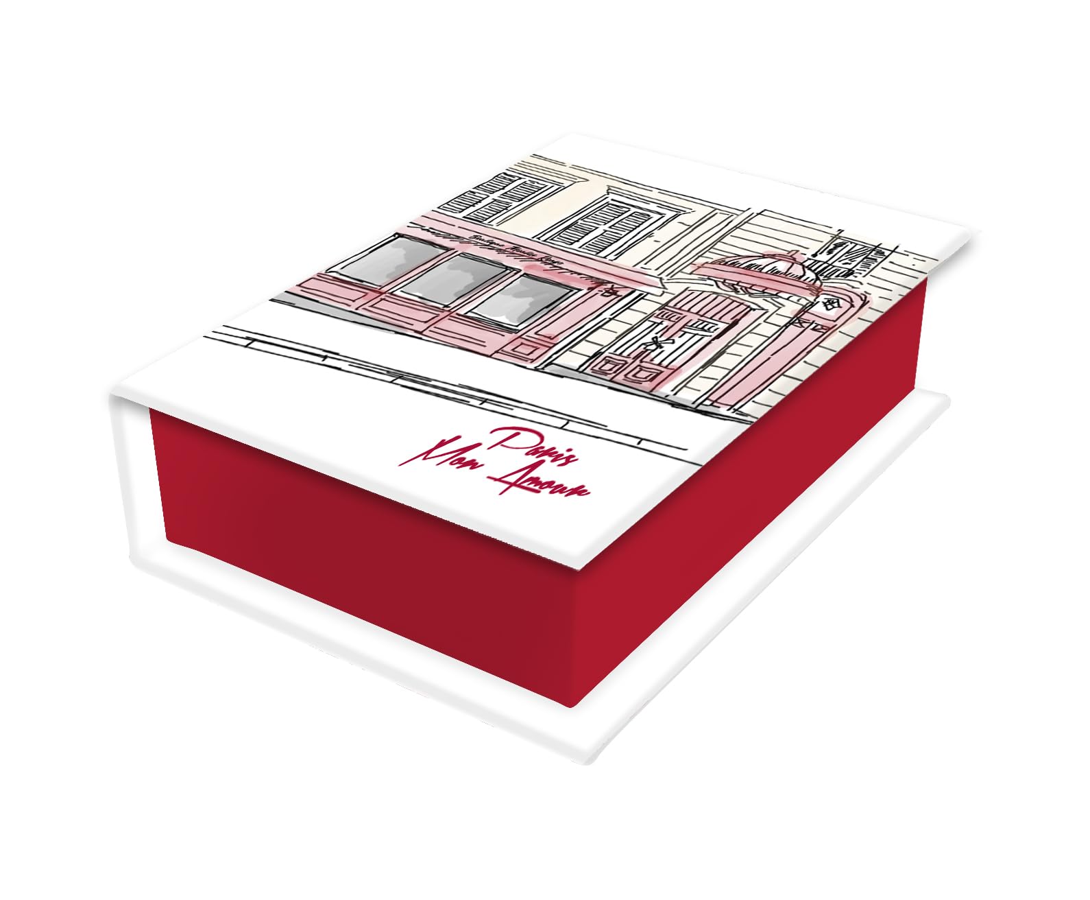 Clairefontaine 812447C - A Small Rectangular Multifunction Cardboard Storage Box Moulin Rouge motifs - 9,5x6,5x3 cm - Moulin Rouge Collection - Mixed Delivery