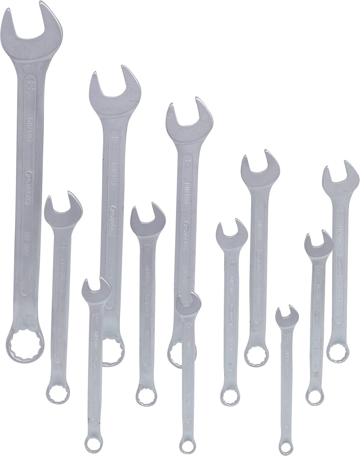 KS Tools 517.0095 Juego de llaves combinadas, 12 pzs acodada, 6-22 mm