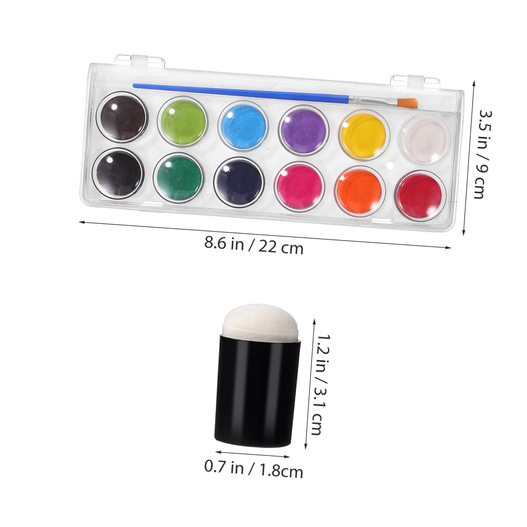 DIYEAH Finger Sponge Daubers Watercolor Set Watercolor Paint Set Ink Blending Tool for Boys and Girls