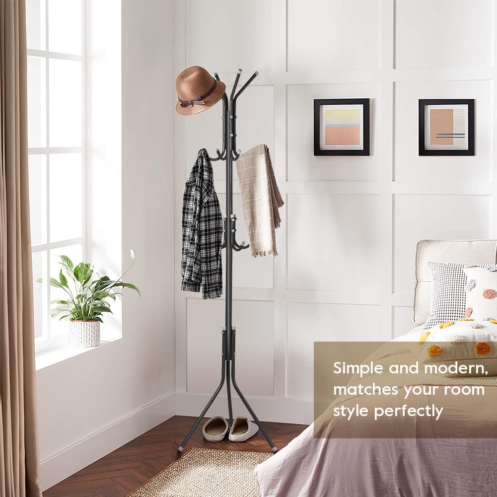 Rack Stand Stands For Hallway Cloth Hanging Stand Black Jacket Hanger Stand Jacket Standing Hanger Rack Tree Hanger for Home Stand - Image 3