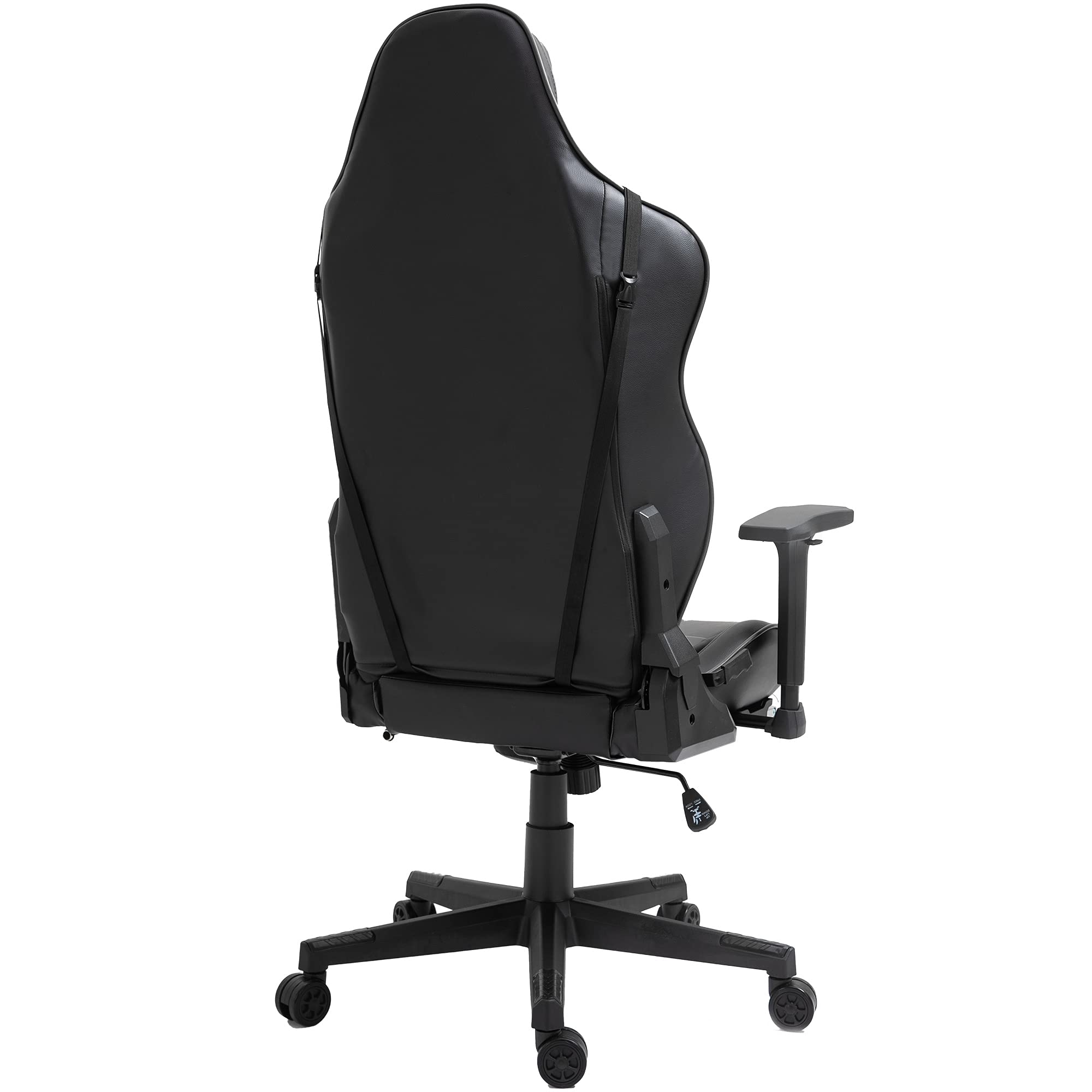 Sedia da gaming Chair Racing con seduta sportiva e braccioli ergonomici 4D, colore: grigio scuro/grigio chiaro