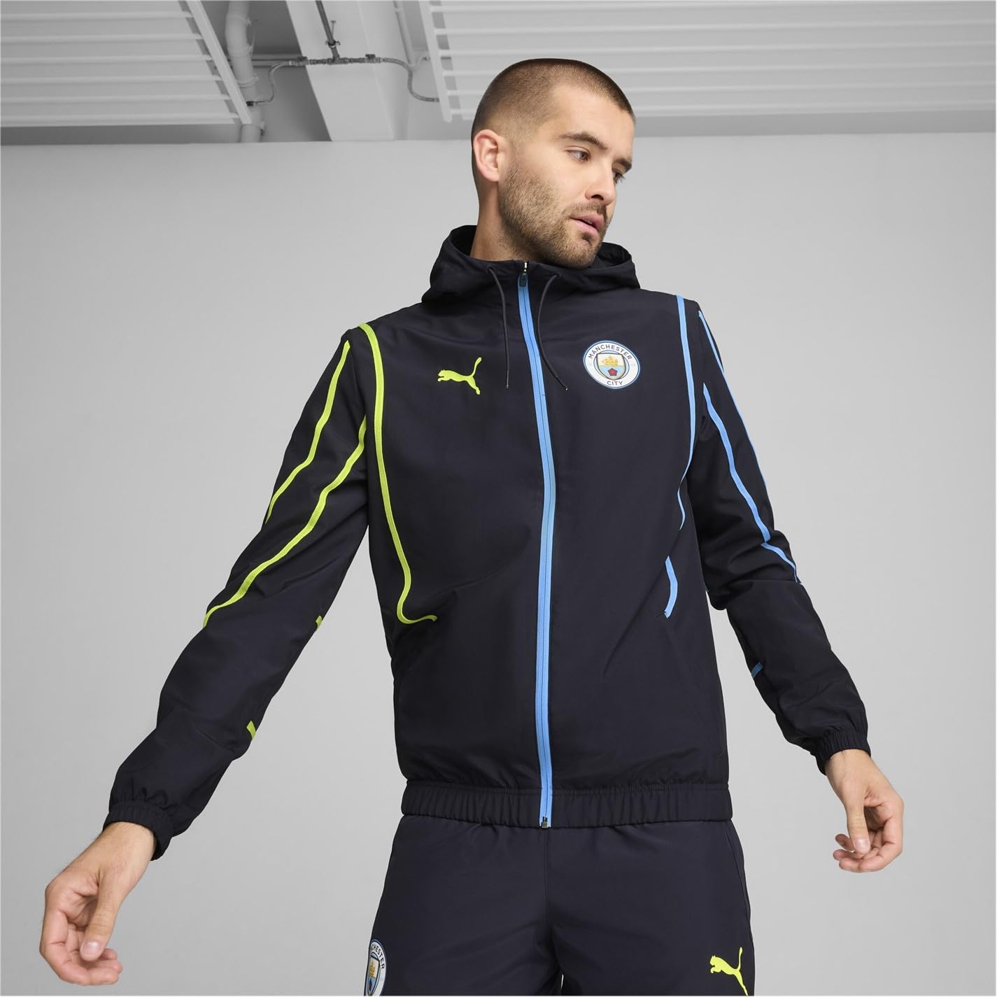 PUMA Giacca da uomo in tessuto pre-partita Manchester City 2024 2025